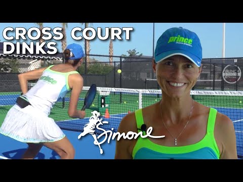 Coach Simone | Ball Machine Drill #1 - Cross Court Dinks