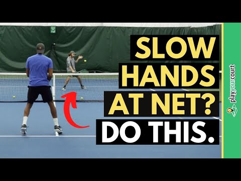 How To Develop Fast Hands &amp; Quick Reflexes At Net - Tennis Volley Drill