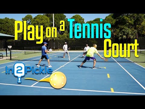 Playing Pickleball on a Tennis Court | NO Permanent Lines Needed