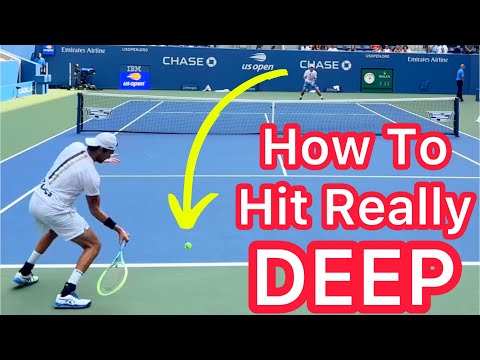 How To Hit DEEP Forehands &amp; Backhands (Tennis Aiming Strategy)