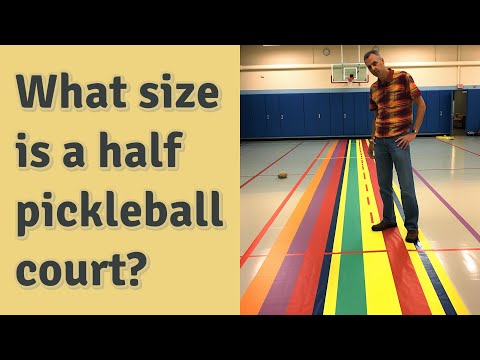 What size is a half pickleball court?